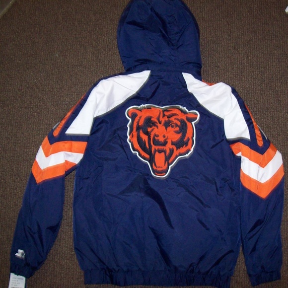 CHICAGO BEARS Starter PRO LINE Hooded Jacket 3X - Picture 2 of 8
